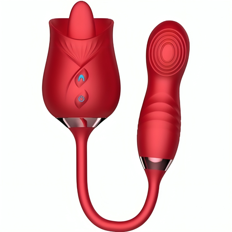 Armony - Vibrador de Flor Delight e Bumping com Língua Vermelha