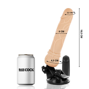 Basecock - Vibrador de Controle Remoto Natural Realista Basecock 19,5 cm