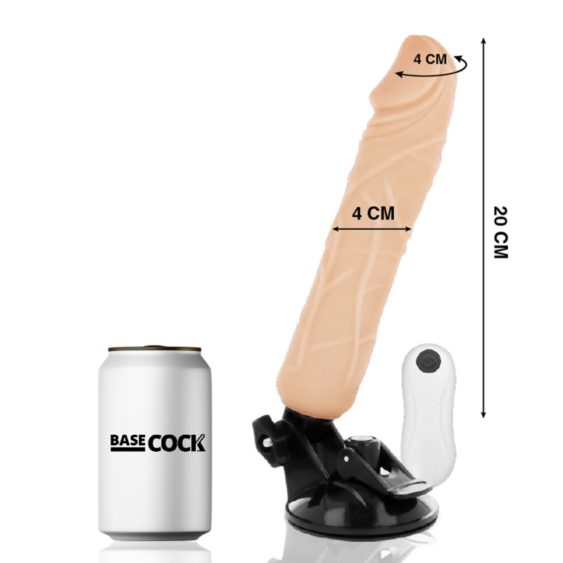 Basecock Vibrador de Control Remoto Natural Realista 20 Cm -o- 4 Cm