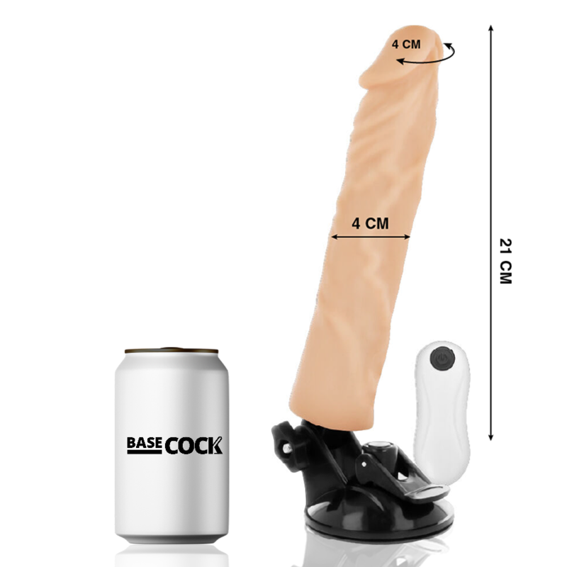 Basecock Vibrador Realista Control Remoto Natural 21 cm -o- 4 cm