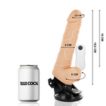 Vibrador Realista Basecock Control Remoto Natural Con Testículos 19.5 Cm -o- 4 Cm