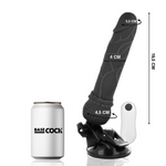 Basecock Vibrador de Control Remoto Realista Negro 19.5 Cm -o- 4 Cm