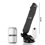 Vibrador Basecock de Control Remoto Realista Negro 20 Cm -o- 4 Cm