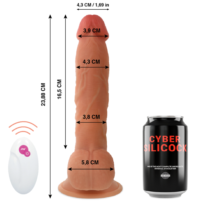 Cyber Silicock Control Remoto Realista Master Ben 23.88 Cm -o- 4.3 Cm