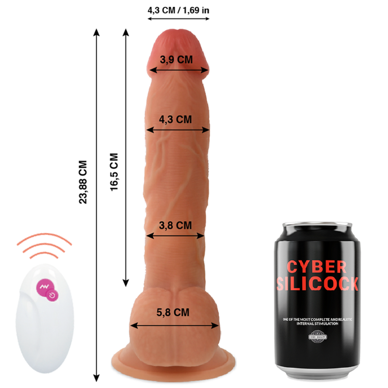 Cyber Silicock Control Remoto Realista Mr John 23.88 Cm -o- 4.3 Cm