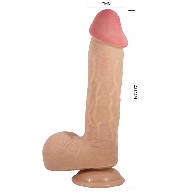 Pretty Love - Serie Sliding Skin Dildo Realista Con Ventosa Deslizante Piel Carne 23,4 cm