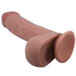 Pretty Love - Serie Sliding Skin Dildo Realista Con Ventosa Deslizante Piel Marrón 23,4 cm