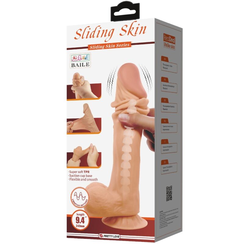 Pretty Love Serie Dildo Realista Deslizante con Ventosa Piel Mando a Distancia Carne 24 Cm