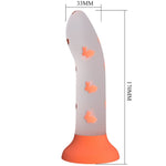 Dildo Mágico Nightfall Pretty Love Sin Vibración Luminoso Naranja