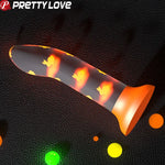 Dildo Mágico Nightfall Pretty Love Sin Vibración Luminoso Naranja