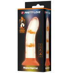 Dildo Mágico Nightfall Pretty Love Sin Vibración Luminoso Naranja