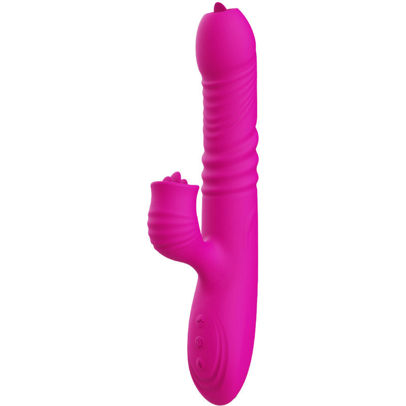 Armony - Fanny Multifunção Vibrador de Língua Dupla Fúcsia Efeito Calor