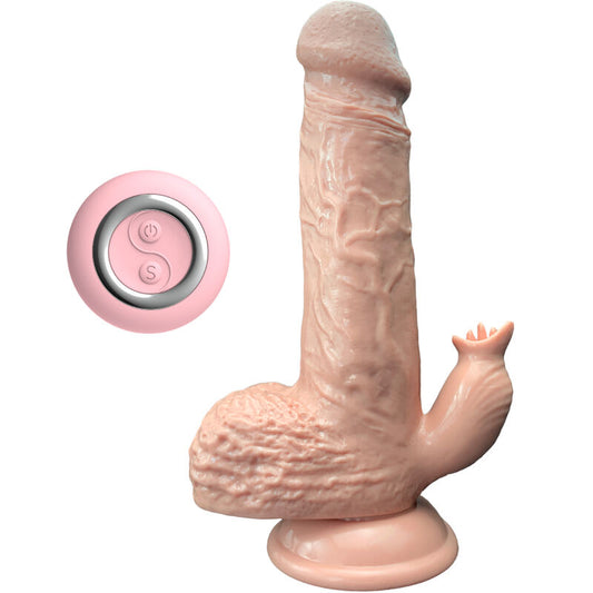 Armony - Vibrador Realístico e Dildo de Impulso com Estimulador de Língua 19 cm