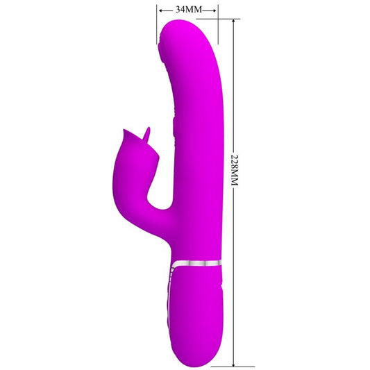 Bonito Amor Vibrador de Coelho Com Lambedura Fúcsia