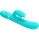 Bonito Amor Vibrador de Conejo Con Lamedor Aqua Verde
