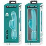 Bonito Amor Vibrador de Conejo Con Lamedor Aqua Verde
