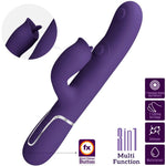Bonito Amor Vibrador de Conejo con Lamedor Morado
