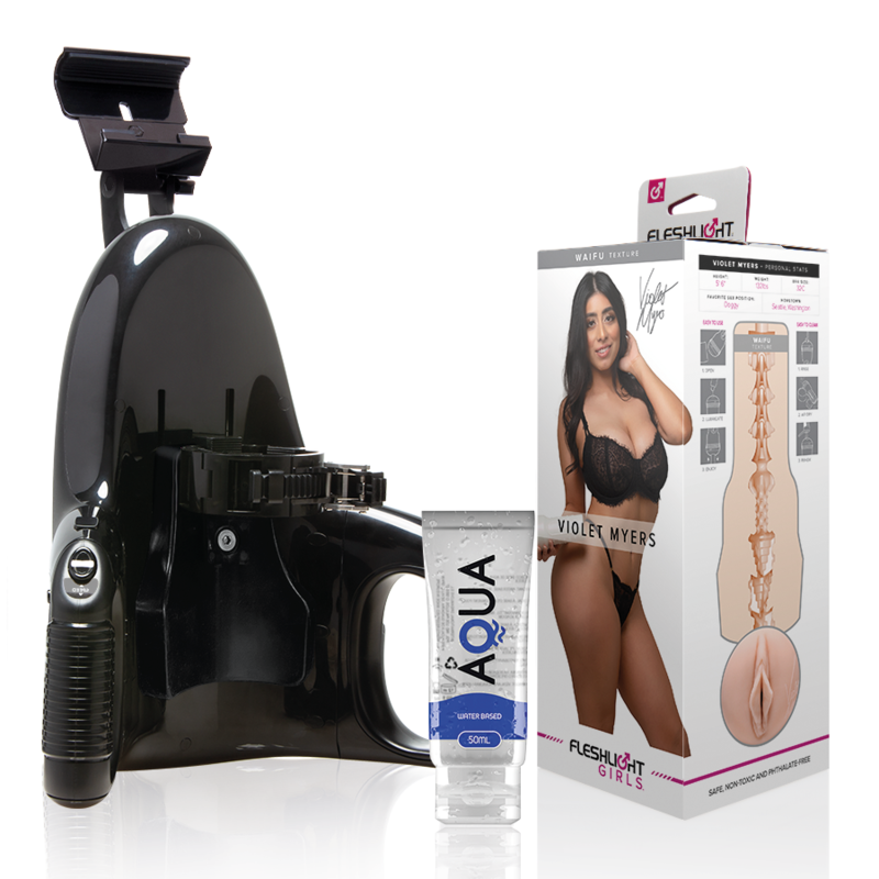 Fleshlight - Violet Myers Waifu + Lançamento Universal + Lubrificante Aqua Quality 50 ml