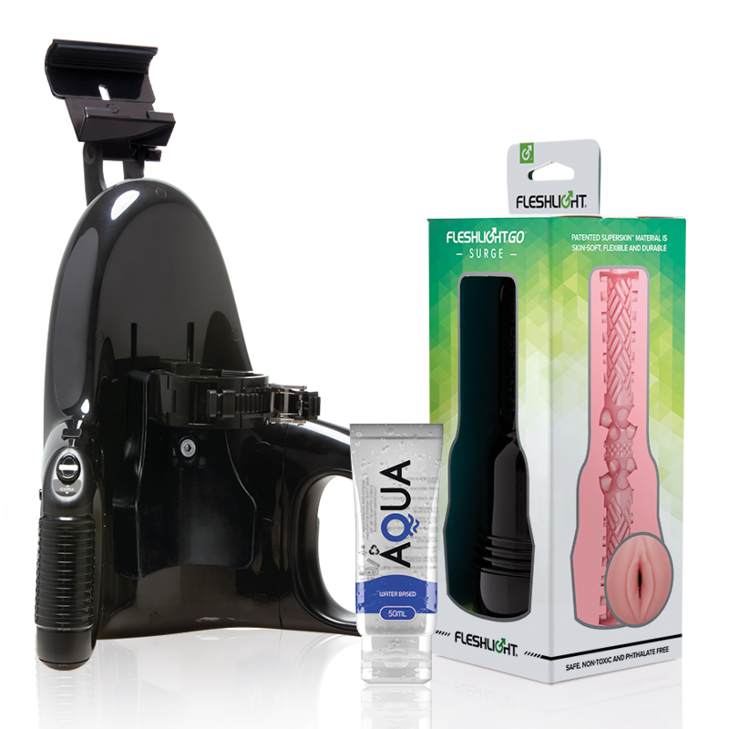 Fleshlight - Go Pink Lady Surge Vagina + Lançamento Universal + Lubrificante Aqua Quality 50 ml