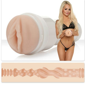 Fleshlight - Elsa Jean Vagina Saborosa + Lançamento Universal + Lubrificante Aqua Quality 50 ml