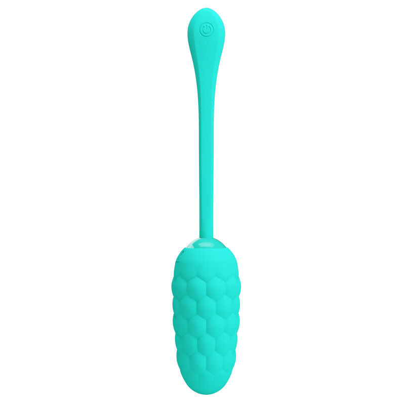 Pretty Love Huevo Vibrante Con Textura Marina Recargable Aqua Green