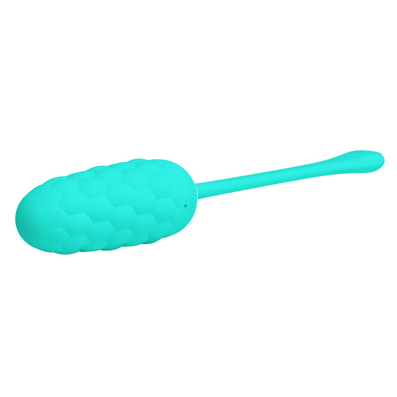 Pretty Love Huevo Vibrante Con Textura Marina Recargable Aqua Green