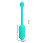 Pretty Love Huevo Vibrante Con Textura Marina Recargable Aqua Green