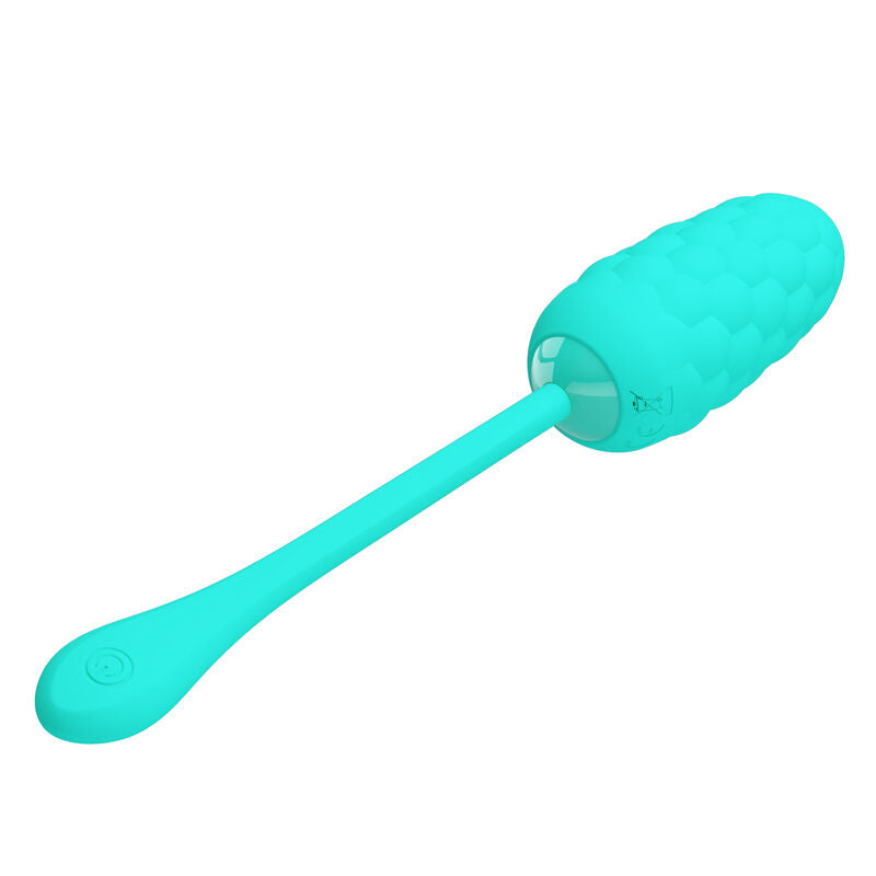 Pretty Love Huevo Vibrante Con Textura Marina Recargable Aqua Green