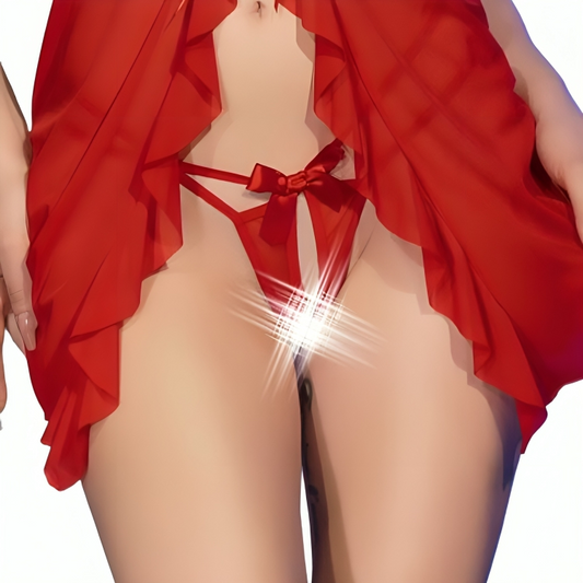 Chilirose Cr 4696 Babydoll y Tanga Roja S/m
