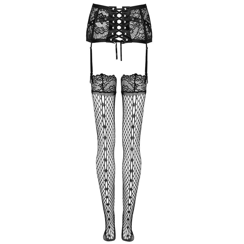 Livco Corsetti Fashion Cinta Liga + Meias Pretas L/xl