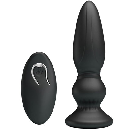 Mr Play Plugue Anal de Controle Remoto Vibrador Poderoso Preto