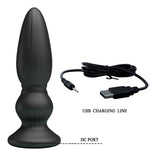 Mr Play Plugue Anal de Controle Remoto Vibrador Poderoso Preto