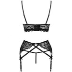 Livco Corsetti Fashion Moridam Lc 90552 Sujetador + Liguero + Bragas Negro L/xl