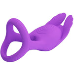 Pretty Love Silas Anillo para Pene Vibrador 7 Vibraciones Silicona Morado