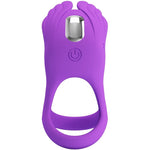 Pretty Love Silas Anillo para Pene Vibrador 7 Vibraciones Silicona Morado