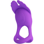 Pretty Love Silas Anillo para Pene Vibrador 7 Vibraciones Silicona Morado