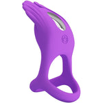 Pretty Love Silas Anillo para Pene Vibrador 7 Vibraciones Silicona Morado