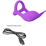 Pretty Love Silas Anillo para Pene Vibrador 7 Vibraciones Silicona Morado