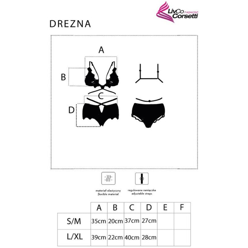 Livco Corsetti Fashion Drezna Lc 90733 Bra + Cala Preta