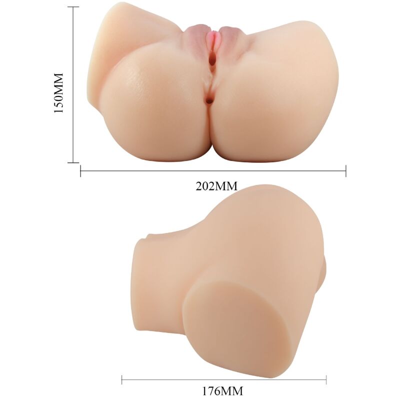 Crazy Bull Vibrador Realista de Vagina y Nalgas Emilia