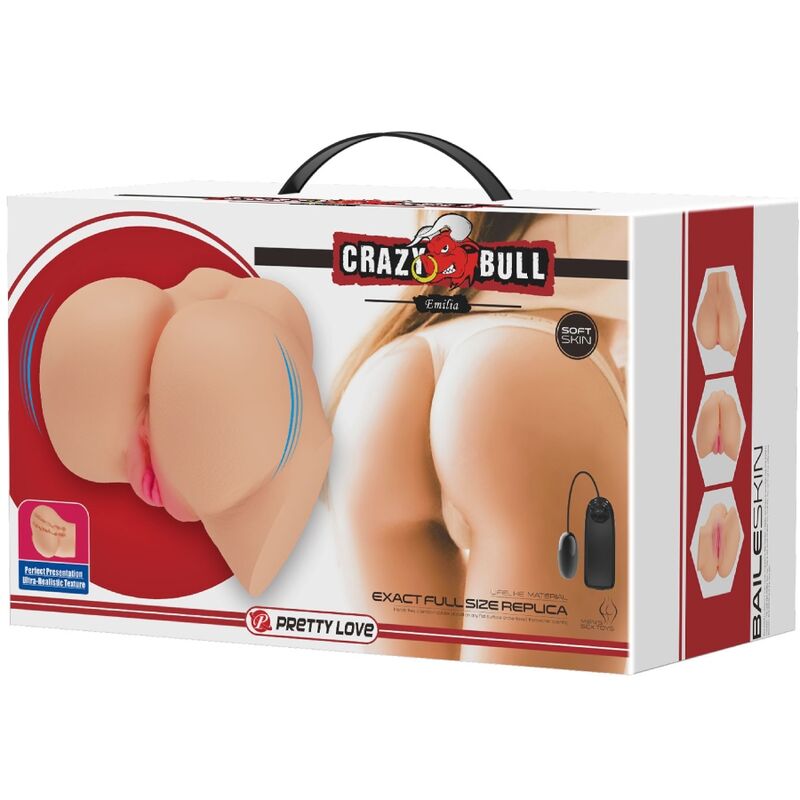Crazy Bull Vibrador Realista de Vagina y Nalgas Emilia