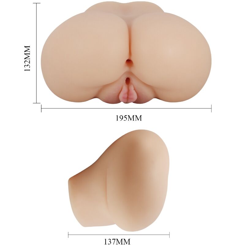 Crazy Bull Vibrador Realista de Vagina e Nus Luna