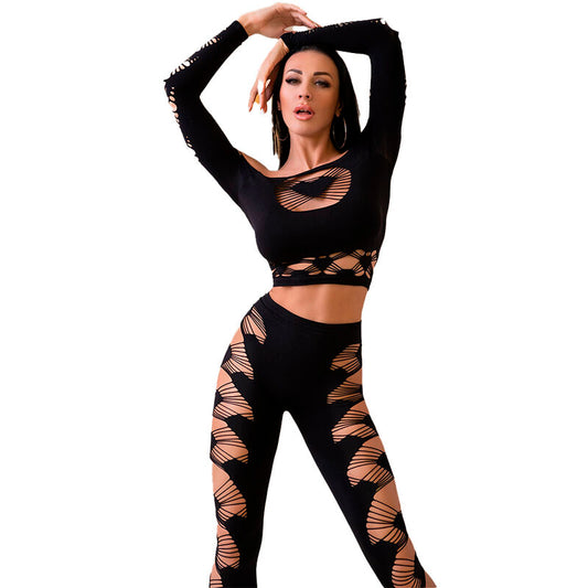 Chilirose Cr 4436 Top & Leggings Negro S/m
