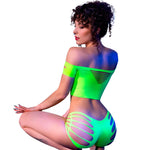 Chilirose Cr 4433 Top y Panty Verde S/M