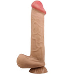 Pretty Love Serie Sliding Skin Dildo Realístico Con Ventosa Deslizante Piel Carne 26 Cm