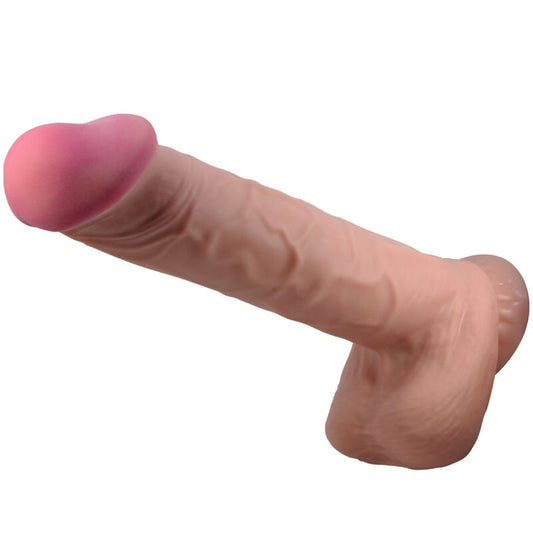 Pretty Love Serie Dildo Deslizante Realista con Ventosa Piel Marrón 26 cm