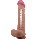 Pretty Love Série Sliding Skin Dildo Realístico Com Ventosa Deslizante Pele Marrom 26 Cm