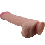 Pretty Love Série Sliding Skin Dildo Realístico Com Ventosa Deslizante Pele Marrom 26 Cm
