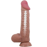 Pretty Love Serie Sliding Skin Dildo Realista Con Ventosa Deslizante Piel Marrón 24 Cm
