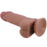 Pretty Love - Serie Sliding Skin Dildo Realista Con Ventosa Deslizante Piel Marrón 19,4 cm